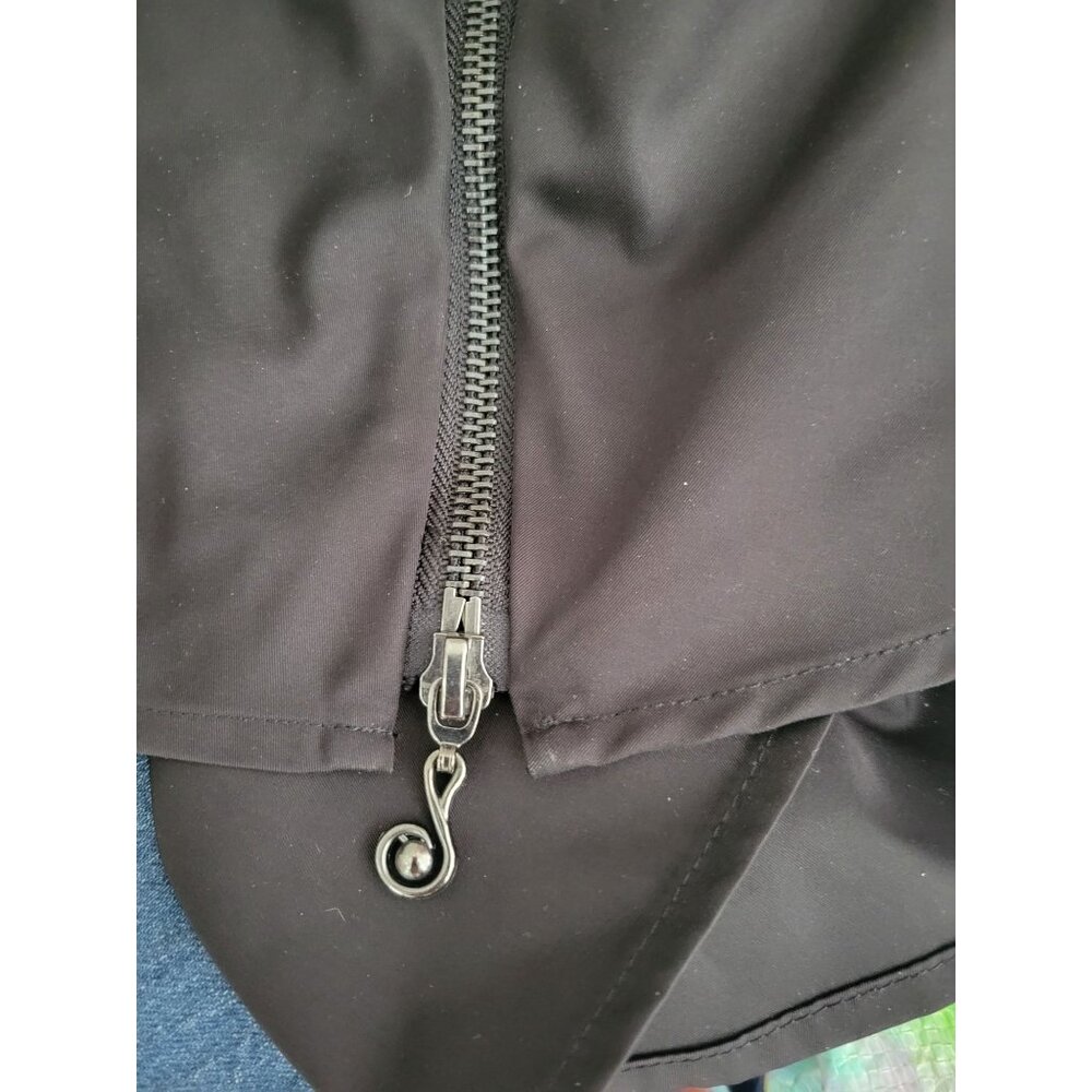 Samuel Dong Structural Ruffle Front Zip Blouse Ja… - image 2